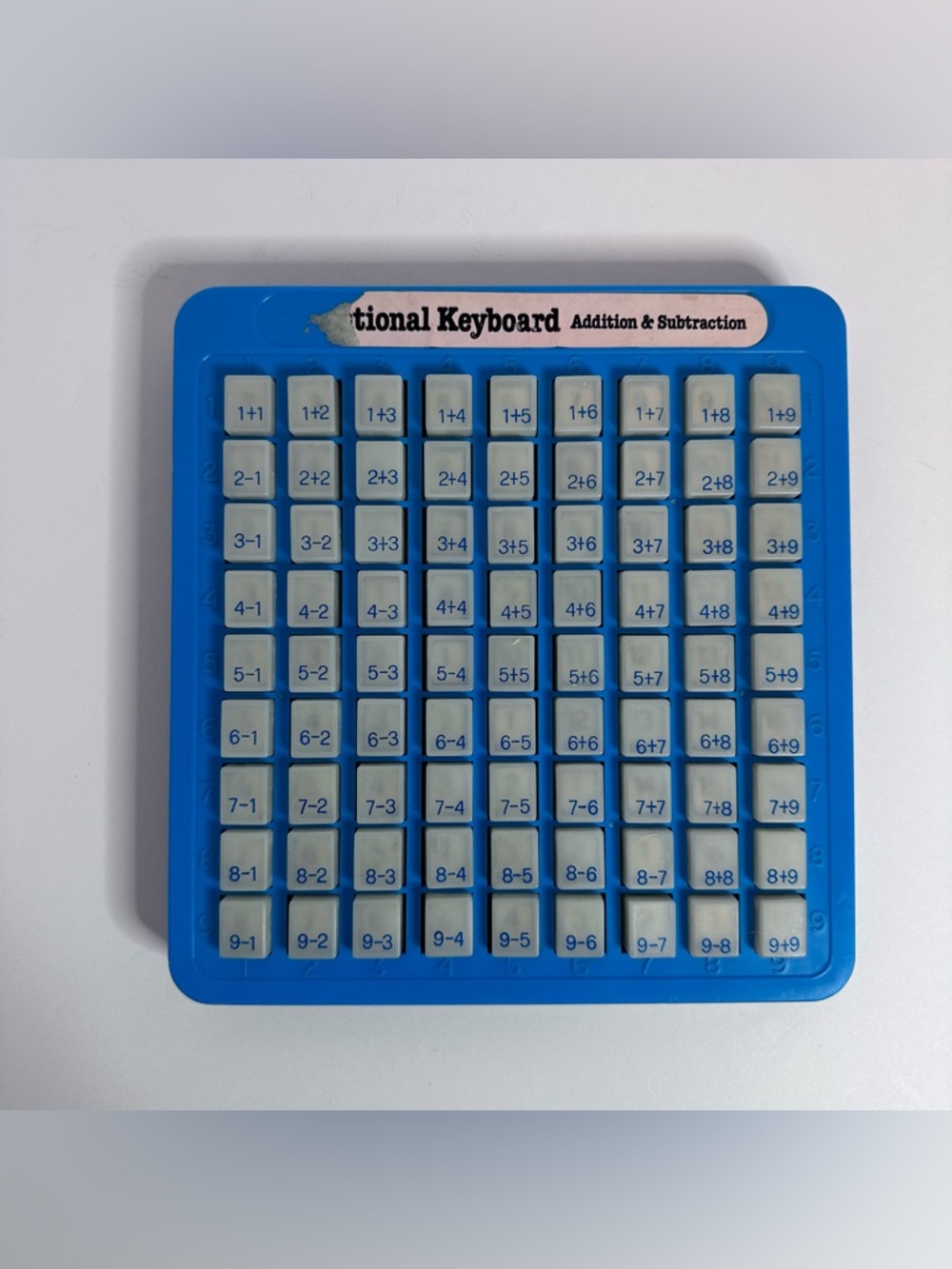 Vintage Educational Keyboard Math Addition Subtraction Press And See